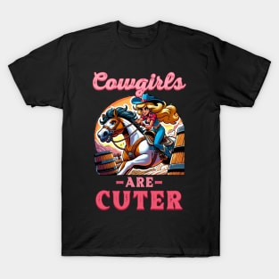 Cowgirls Are Cuter I Equestrian Pony And Horse Fan T-Shirt